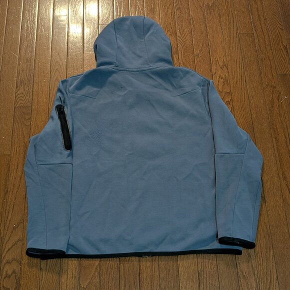 Nike Blue Grey Hooded Tech Fleece - Size XL - Picture 2 of 4